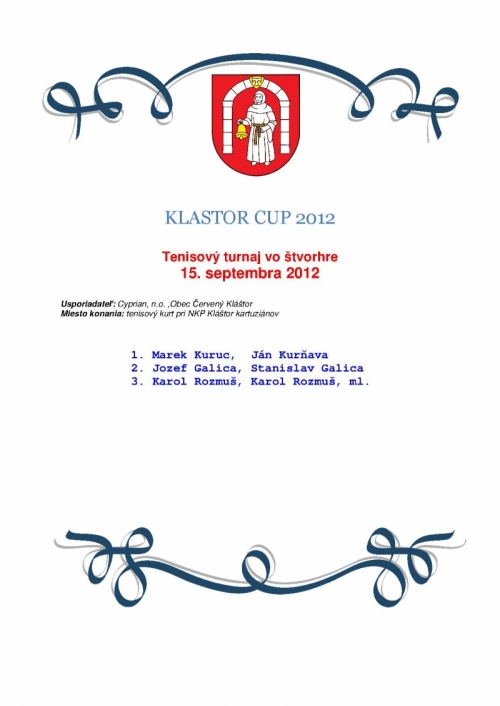 KLASTOR CUP 2012